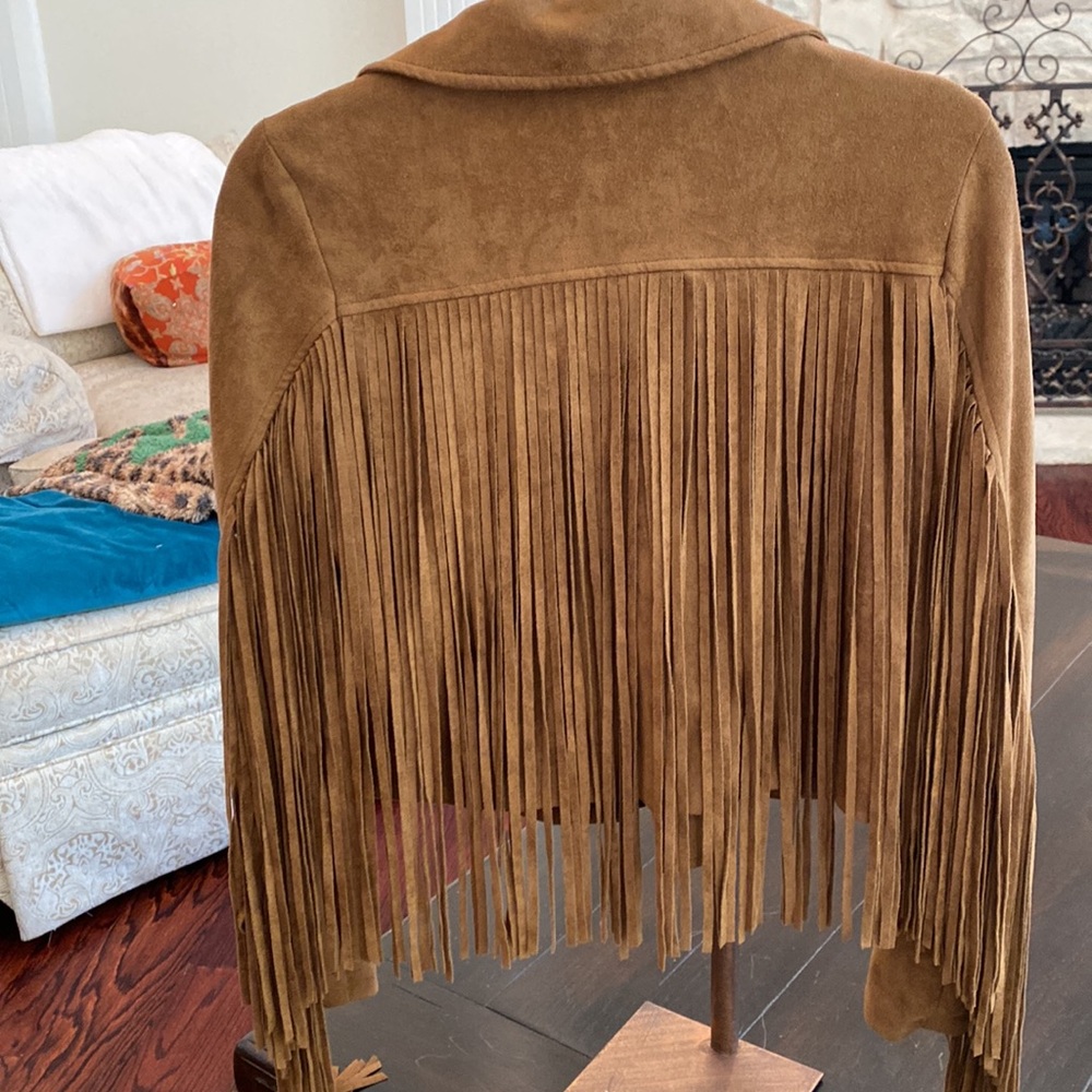 Show me your mumu, Ojai Fringe jacket, Penny faux suede. Size extra small - Picture 7 of 10